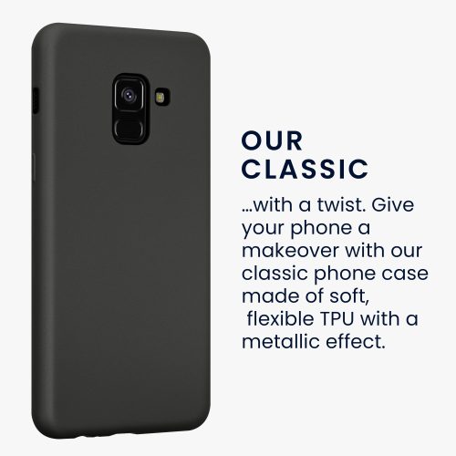 Θήκη Kwmobile για Samsung Galaxy A8 (2018), Γκρι, Σιλικόνη, KWM0000093L012C