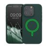 Θήκη Kwmobile για Apple iPhone 15 Pro, Σκούρο Πράσινο, Σιλικόνη, KWM000022OF002C