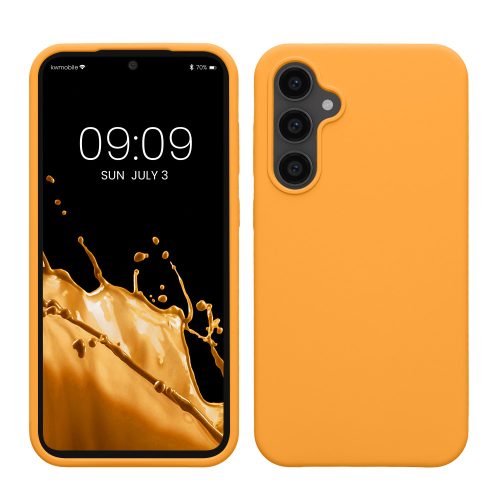 Θήκη Kwmobile για Samsung Galaxy S23 FE, Πορτοκαλί, Σιλικόνη, KWM000021KZ005C