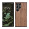 Θήκη Kwmobile για Samsung Galaxy S24 Ultra, Καφέ, Ξύλο/Σιλικόνη, KWM000021LG001C