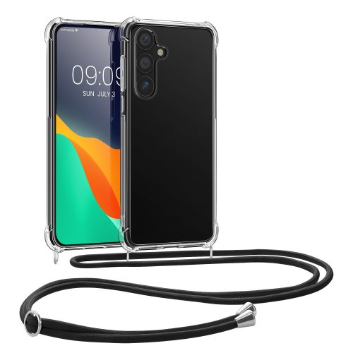 Θήκη Kwmobile για Samsung Galaxy S24, Διαφανές/Μαύρο, Σιλικόνη, KWM000021LI001C