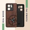 Θήκη Kwmobile για Xiaomi 13T/13T Pro, Καφέ/Μπλε, Ξύλο, KWM000020IR002C