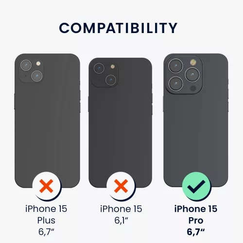 Θήκη Kwmobile για Apple iPhone 15 Pro, Μαύρη, Σιλικόνη, KWM000022OM003C