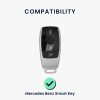 Κάλυμμα κλειδιού αυτοκινήτου Kwmobile για Mercedes Benz Smart Key, Γκρι/Μαύρο, Σιλικόνη, KWM0000252R001C