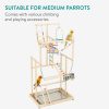 Jucarie din lemn Navaris pentru papagali, 4 niveluri, 48.5x35x97 cm, NAV0000273S002C