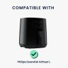 Προστατευτικό κάλυμμα Kwmobile για Philips Essential Airfryer L, Μαύρο/Λευκό, Πλαστικό, KWM000023RG002C