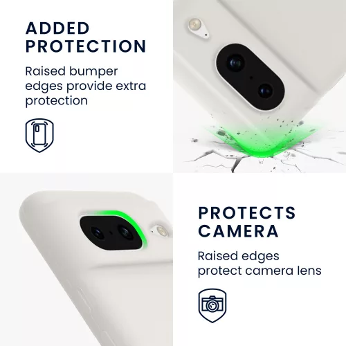 Θήκη Kwmobile για Google Pixel 8, Λευκό, Σιλικόνη, KWM000020JF002C