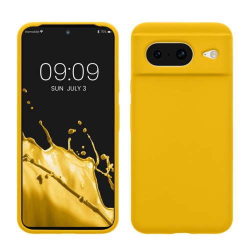 Θήκη Kwmobile για Google Pixel 8, Κίτρινη, Σιλικόνη, KWM000020JF005C