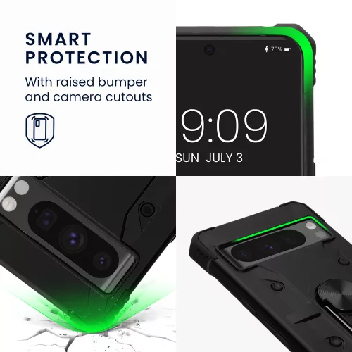 Θήκη Kwmobile για Google Pixel 8 Pro, Μαύρο, Πλαστικό, KWM000020JL001C