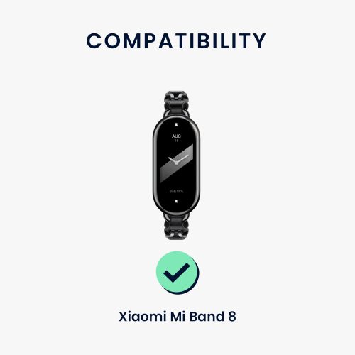 Kwmobile Strap για Xiaomi Mi Band 8, Λευκό, Σιλικόνη, KWM0000253R001C