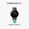 Σετ με 4 προσαρμογείς Kwmobile 20mm Strap Clip για Google Pixel Watch 2, Ασημί/Μαύρο, Ατσάλι, KWM0000253Z001C