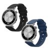 Σετ 2 ιμάντες Kwmobile για Huawei Watch GT 4 (41mm), Μαύρο/Σκούρο Μπλε, Σιλικόνη, KWM0000254B001C
