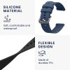 Σετ 2 ιμάντες Kwmobile για Huawei Watch GT 4 (41mm), Μαύρο/Σκούρο Μπλε, Σιλικόνη, KWM0000254B001C