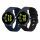 Σετ 2 ιμάντες Kwmobile για Garmin vivoactive 5/Active 5, Μαύρο/Σκούρο Μπλε, Σιλικόνη, KWM0000254E001C