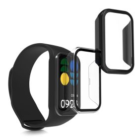   Σετ 2 Πλήρες Καλύμματα Kwmobile για Xiaomi Smart Band 8 Active/Redmi Band 2, Διαφανές/Μαύρο, Πλαστικό, KWM0000254Q002C