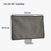 Κάλυμμα Kwmobile για οθόνη 24-26 ιντσών, Γκρι, Textile, KWM000017VD005C