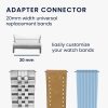 Σετ 4 αντάπτορες με κλιπ λουράκι 20mm Kwmobile για Samsung Galaxy Watch 5/Galaxy Watch 5 Pro/Galaxy Watch 4, Ασημί/Μαύρο, Ατσάλι, KWM0000255D001C