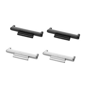   Σετ 4 αντάπτορες ιμάντα Kwmobile 20mm για Huawei Watch Fit 2, Ασημί/Μαύρο, Ατσάλι, KWM0000255F001C