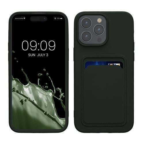 Θήκη Kwmobile για Apple iPhone 15 Pro Max, Σκούρο Πράσινο, Σιλικόνη, KWM000020EP004C
