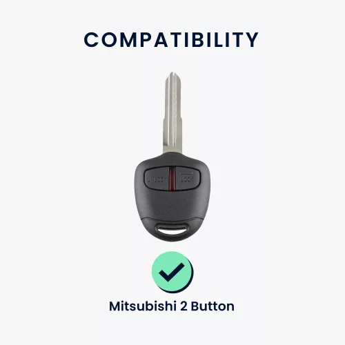 Κάλυμμα κλειδιού αυτοκινήτου Kwmobile για Mitsubishi 2 Κουμπιά, Γκρι, Σιλικόνη, KWM000008JC004C