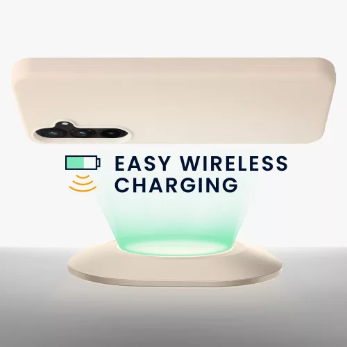 Θήκη Kwmobile για Samsung Galaxy A55, Κρέμα, Σιλικόνη, KWM000021ME006C
