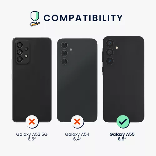 Θήκη Kwmobile για Samsung Galaxy A55, Μπλε, Σιλικόνη, KWM000021MG014C
