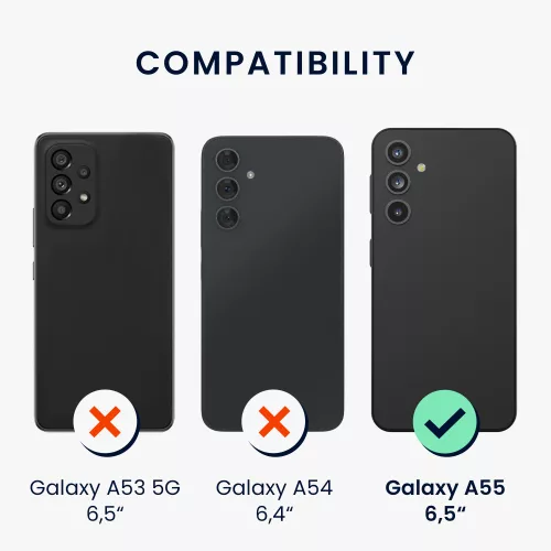 Θήκη Kwmobile για Samsung Galaxy A55, Κόκκινο, Σιλικόνη, KWM000021MI003C