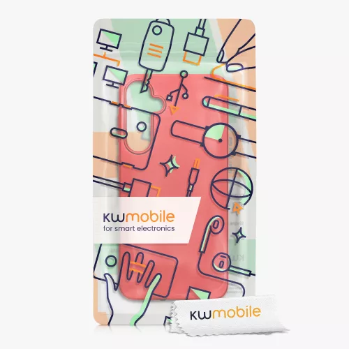 Θήκη Kwmobile για Samsung Galaxy A55, Κόκκινο, Σιλικόνη, KWM000021MI003C