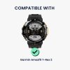 Σετ 4 αντάπτορες Kwmobile 22mm Strap Clip για Amazfit T-Rex 2, Ασημί/Μαύρο, Ατσάλι, KWM0000255K001C