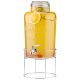 Dozator bauturi Navaris, 8L, cu stand metalic si robinet inox, sticla, NAV0000111Q002C