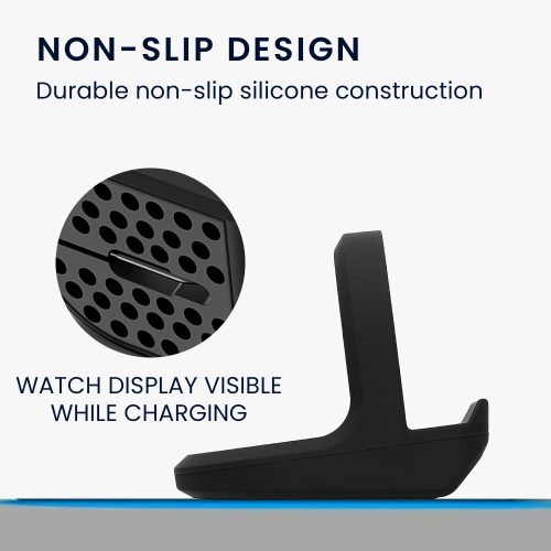 Kwmobile Docking Stand for Google Pixel Watch, Black, Silicon, KWM0000257C001C