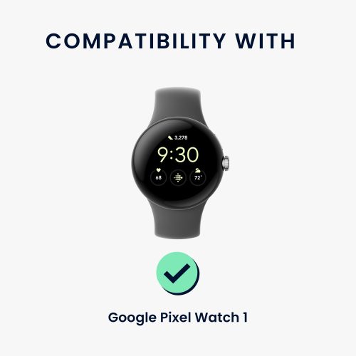 Kwmobile Docking Stand for Google Pixel Watch, Black, Silicon, KWM0000257C001C