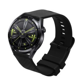   Λουράκι Kwmobile για Huawei Watch GT 3 Pro (46mm)/GT3 46mm, Μαύρο, Σιλικόνη, KWM0000257J001C