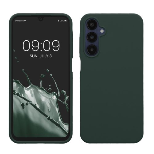 Θήκη Kwmobile για Samsung Galaxy A25, Σκούρο Πράσινο, Σιλικόνη, KWM000021MV012C