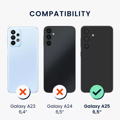 Θήκη Kwmobile για Samsung Galaxy A25, Μαύρη, Σιλικόνη, KWM000021MX001C