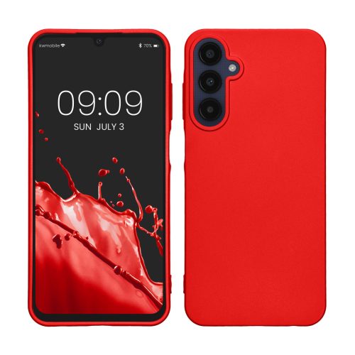 Θήκη Kwmobile για Samsung Galaxy A25, Κόκκινη, Σιλικόνη, KWM000021MZ003C