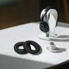 Σετ 2 μαξιλαριών αυτιού Kwmobile για Jabra Evove 80 MS/Evolve 80 UC, Μαύρο, Οικολογικό δέρμα, KWM0000257N001C