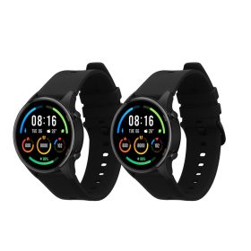   Σετ 2 ιμάντες Kwmobile για Xiaomi Mi Watch Color Sport/S1 Active, Μαύρο, Σιλικόνη, KWM000016JX005C