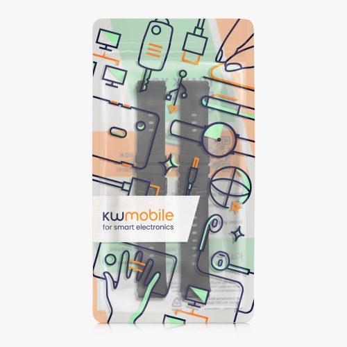 Σετ 2 ιμάντες Kwmobile για Xiaomi Mi Watch Color Sport/S1 Active, Μαύρο, Σιλικόνη, KWM000016JX005C