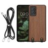 Θήκη Kwmobile για Samsung Galaxy A52/Galaxy A52 5G/Galaxy A52s 5G, Καφέ, Ξύλινη/Σιλικόνη, KWM000021NY001C