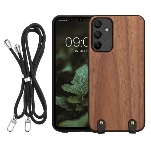 Θήκη Kwmobile για Samsung Galaxy A15 5G, Καφέ, Ξύλο, KWM000021OJ001C