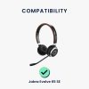 Σετ 2 μαξιλαριών αυτιού Kwmobile για Jabra Evolve 65 SE, Μαύρο, Οικολογικό δέρμα, KWM0000257W001C