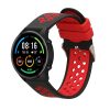 Kwmobile Strap για Xiaomi Mi Watch Color Sport/S1 Active, Μαύρο/Κόκκινο, Σιλικόνη, KWM0000258B001C