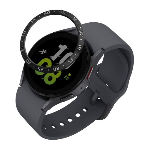 Kwmobile Dial Frame για Samsung Galaxy Watch 5, Μαύρο/Ασημί, Αλουμίνιο, KWM0000259A001C
