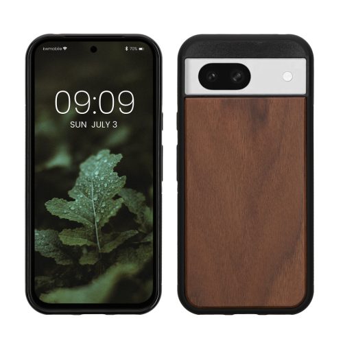 Θήκη Kwmobile για Google Pixel 8a, Καφέ, Ξύλο/Σιλικόνη, KWM000020KR001C
