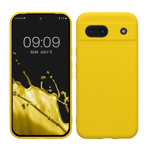 Θήκη Kwmobile για Google Pixel 8a, Κίτρινη, Σιλικόνη, KWM000020KU005C