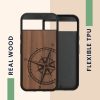 Θήκη Kwmobile για Google Pixel 8a, Καφέ, Ξύλο/Σιλικόνη, KWM000020KV001C