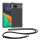 Θήκη Kwmobile με κορδόνι για Google Pixel 8a, Διαφανής/Μαύρη, Σιλικόνη, KWM000020KZ001C