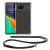 Θήκη Kwmobile με κορδόνι για Google Pixel 8a, Διαφανής/Μαύρη, Σιλικόνη, KWM000020KZ001C