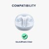 Θήκη ακουστικών Kwmobile για SoundPEATS Clear, White, Silicone, KWM0000259W001C